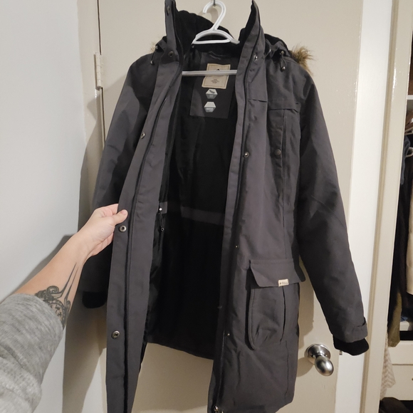 Womens's Gray Parka Coat - Picture 9 of 13